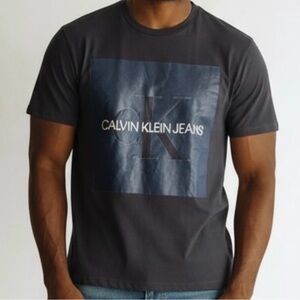 Calvin Klein Jeans Short Sleeve Logo Crew Neck T-Shirt Men’s XL Black Cotton